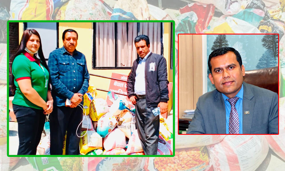 नेचुरल सहकारीले दियो ५० परिवारलाई पुग्ने खाद्यान्न